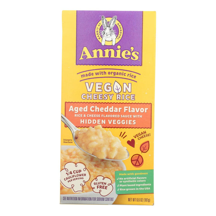 Annie's Homegrown Cheesy Rice Aged Cheddar, 6.6 Oz (Pack of 12)