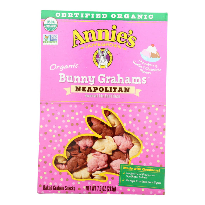 Annie's Homegrown Neapolitan Bunny Crackers (12 Pack, 7.5 oz Boxes)