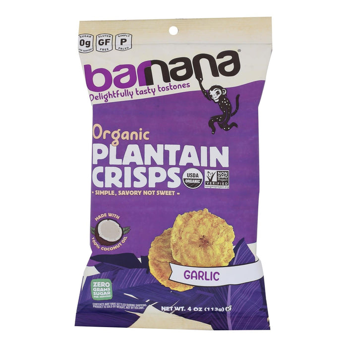 Barnana Plantain Crisp Garlic (6-Pack 4oz Bags)