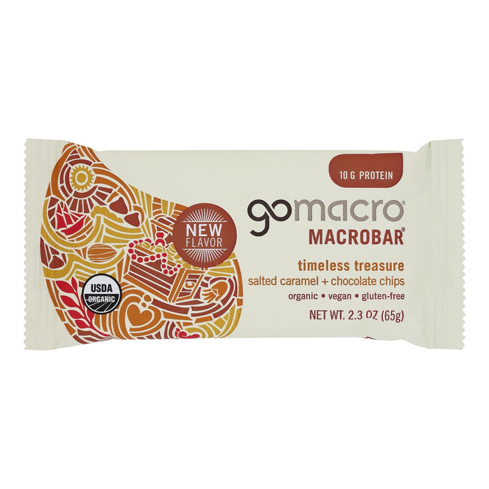 Gomacro Salted Caramel Chip Protein Bars (Pack of 12) 2.3 Oz Each
