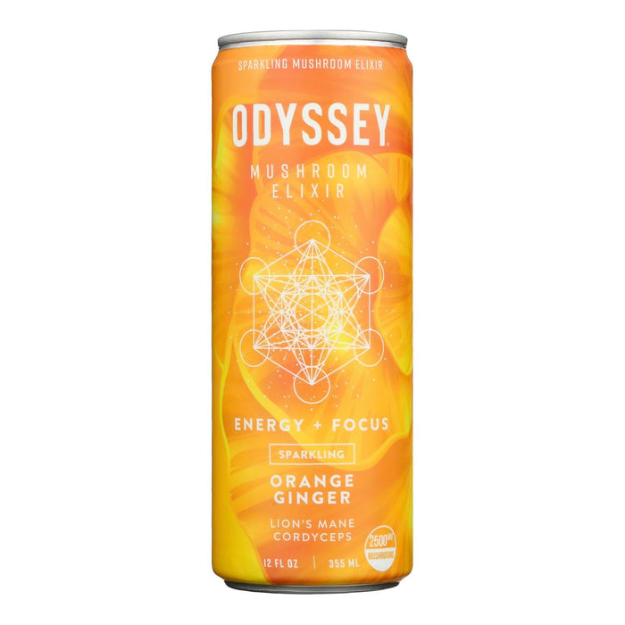 Odyssey Sparkling Energy Orange Ginger, 12 Pack x 12 Fl Oz