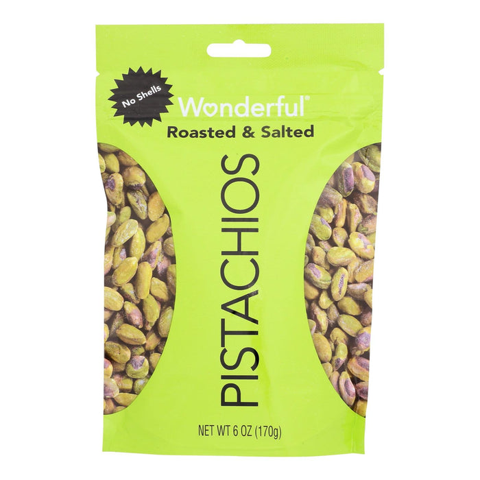 Wonderful Pistachios Roasted & Salted - 6 Oz Pack, Case of 10