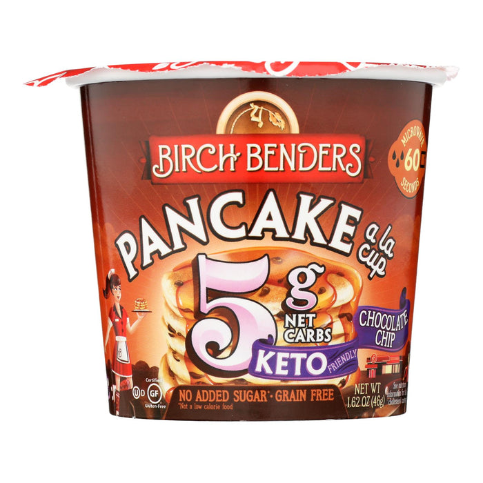 Birch Benders - Pancake A La Cup Chocolate Chips (Pack of 8) 1.62 Oz