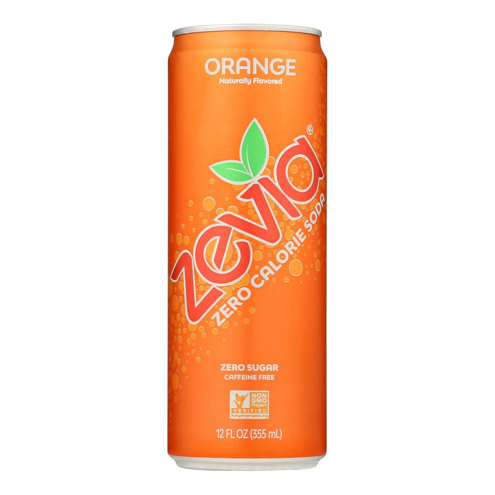 Zevia Orange Soda, Pack of 12, 12 Fl Oz each