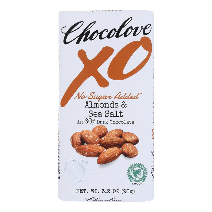 Chocolove - Xo Bar Dark Chocolate Almonds & Sea Salt (Pack of 12) 3.2 Oz