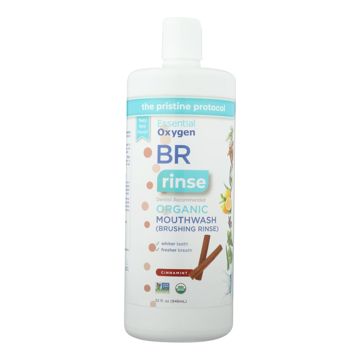 Essential Oxygen Mouthwash Cinnamint - Refreshing 32 Fl Oz — Specialty ...