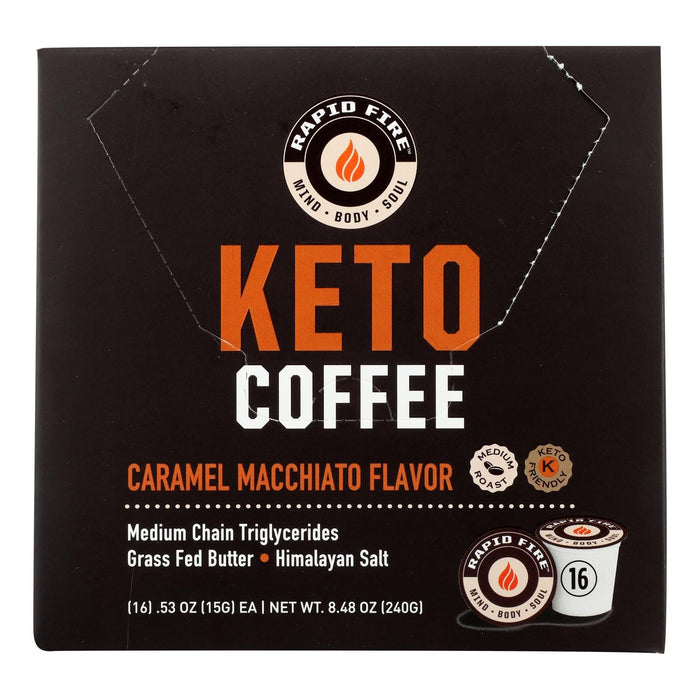 Keto Rapid Fire Coffee Pods: Caramel Macchiato (Pack of 16)