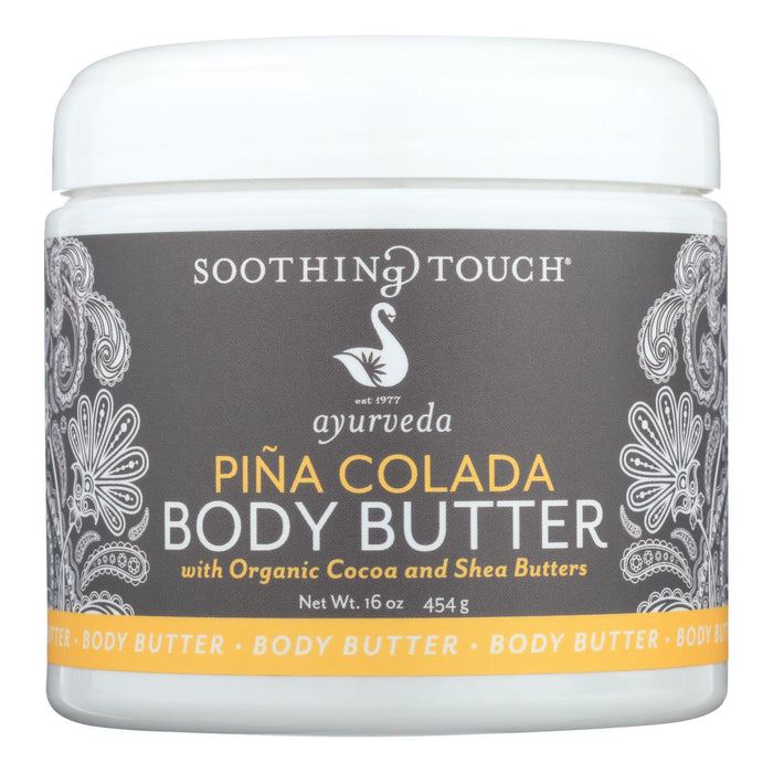 Soothing Touch Body Butter, Indulgent Pina Colada Aroma, Nourishing Hydration for Glowing Skin - 13 Oz