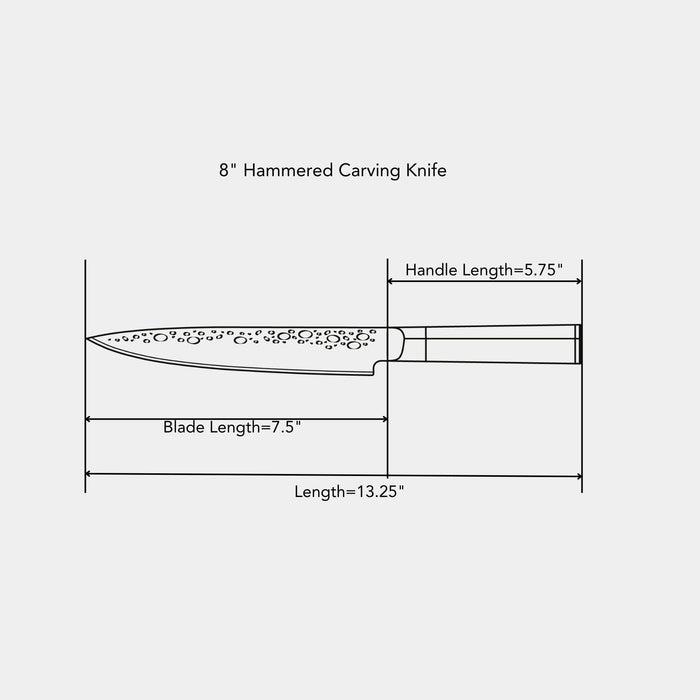 8" Hammered Carving Knife