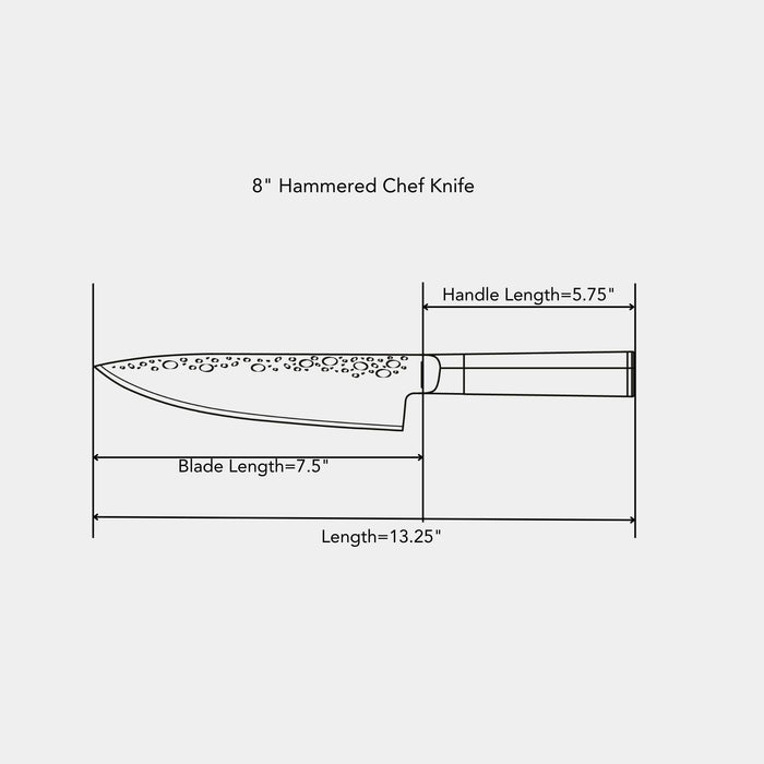 8" Hammered Chef Knife