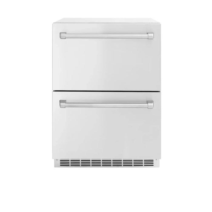ZLINE 24" Touchstone 168 Can Outdoor-Rated Dual Refrigerator Drawer, Stainless Steel, RDSO-ST-24