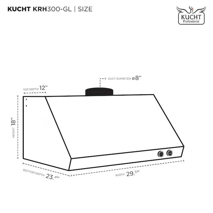 Kucht 60" Ducted Under Cabinet Range Hood Stainless Steel with Digital Controls KRH600-SS