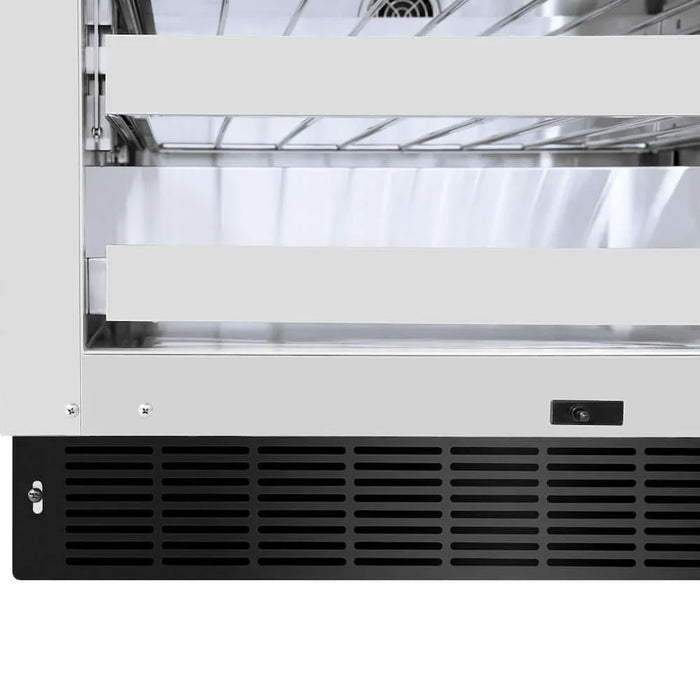 ZLINE 24" Touchstone Dual Zone 44 Bottle Wine Cooler Black Stainless Steel Glass Door RWDO-BS-24