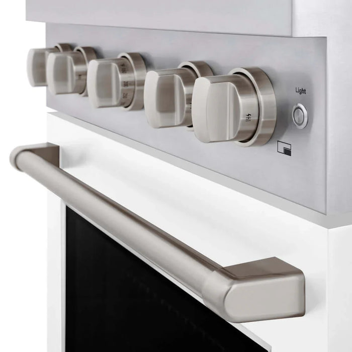 ZLINE 30 In. Gas Range, Stainless Steel, White Matte, SGR-WM-30