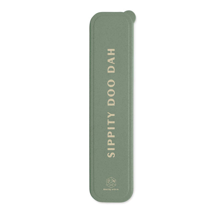 Designworks Ink - 'Sippity Doo Dah' Stainless Steel Gold Straw Set