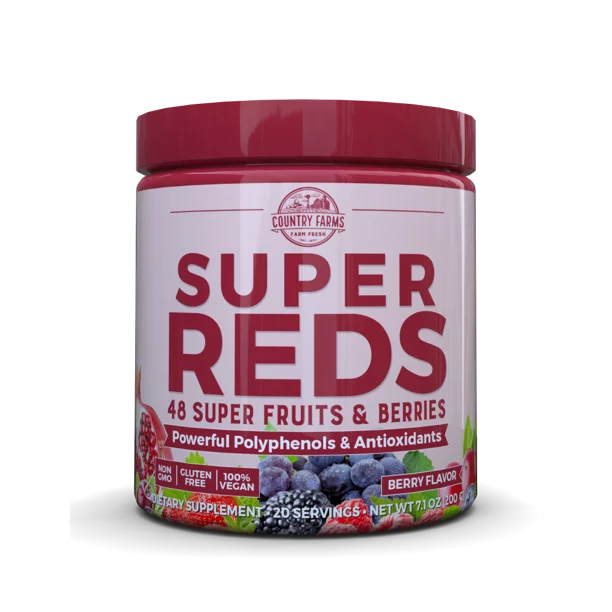 Country Farms Super Reds Powder Mix Berry - 7.1 Oz
