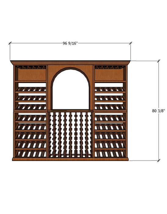 8 Foot Wine Cellar - 226 Bottle Capacity