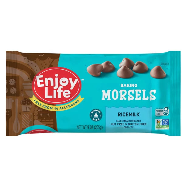 Enjoy Life Chocolate Morsels Rice Milk Baking & Snacking - 9 Oz (Pack of 12)