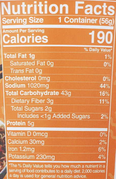 Lotus Foods Spicy Kimchi Instant Ramen Cup, 1.98 Oz (Pack of 6)