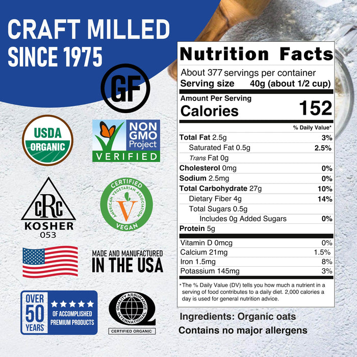 Organic Extra Thick Rolled Oats