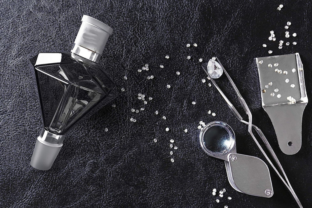 Shisha Molasses Catcher Diamond - Black Diamond - for All Shishas with 18/8 Cut, Extra Hardened Borosilicate Glass in Black, 100% More Draft and Clean Water Pipe