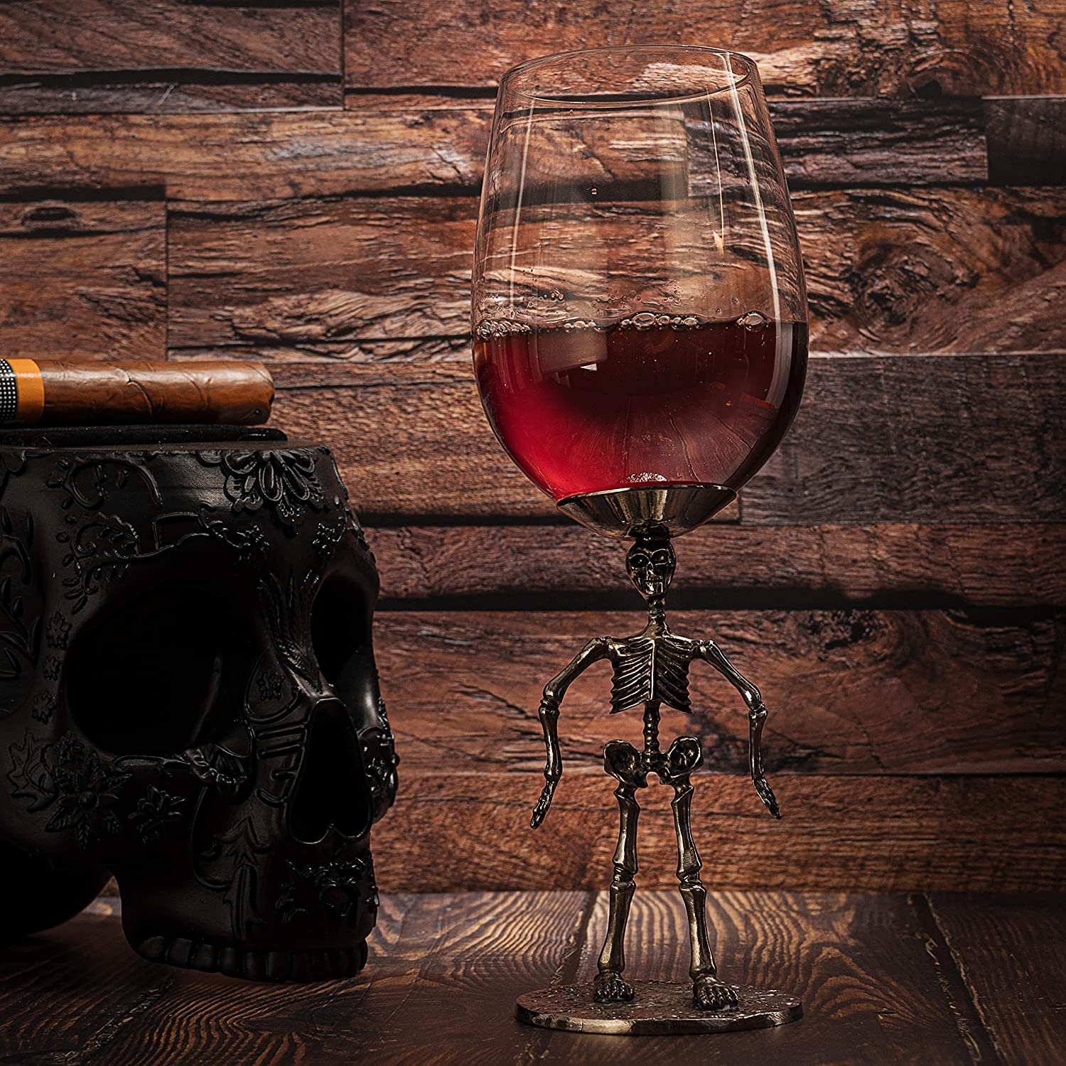 Stemmed Skeleton Wine Glass Set of 2 — Specialty Food Source