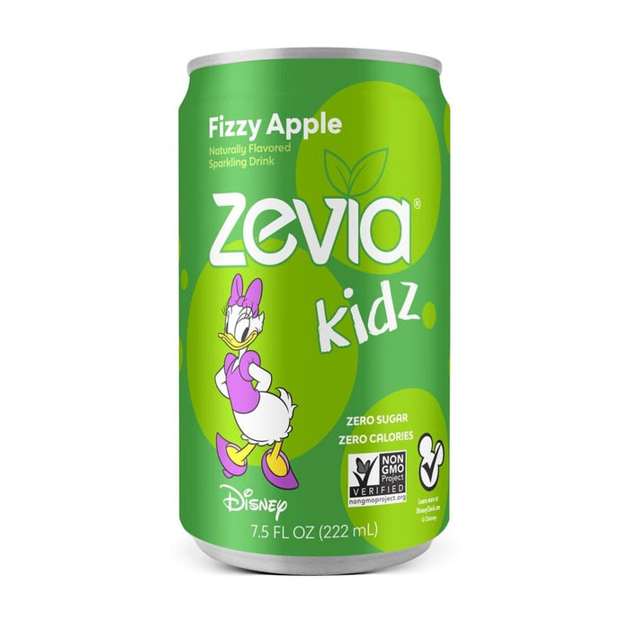 Zevia Kidz Organic, Non-GMO, No Calories, Naturally Flavored Fizzy Apple Spark Drink (Pack of 4-6/7.5 Fl Oz)