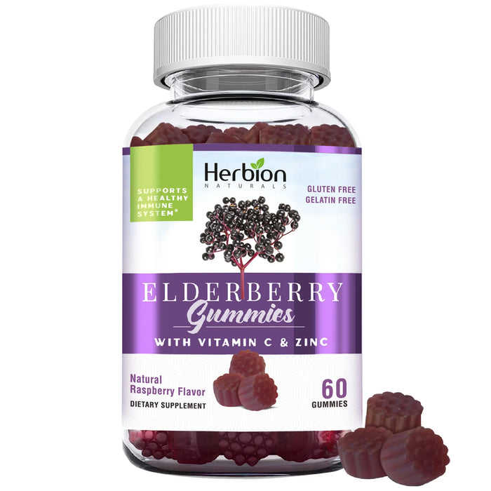 Herbion Naturals Elderberry Immunity Gummies (Pack of 60)
