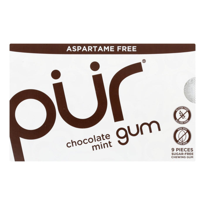 Pur Gum Chocolate Mint, 108-Count (Case of 12)