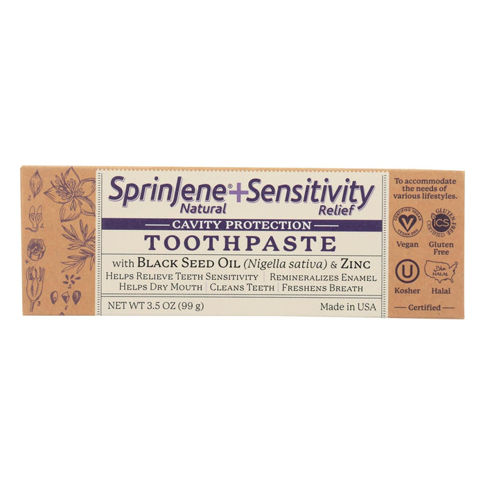 Sprinjene Natural Sensative Toothpaste with Flouride - 3.5 Oz