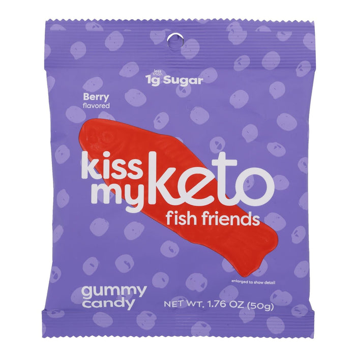 Kiss My Keto - Keto-Friendly Gummy Fish Candy | Low-Carb, Sugar-Free | 1.76 Oz (Pack of 6)