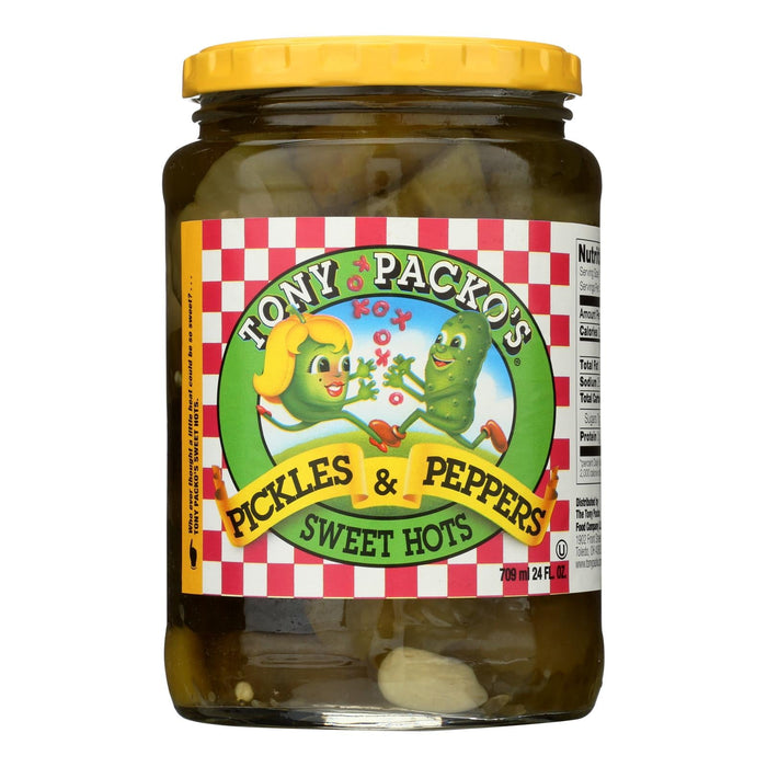Tony Packo's Sweet Hots Pickles & Peppers, 24 Oz | Case of 12