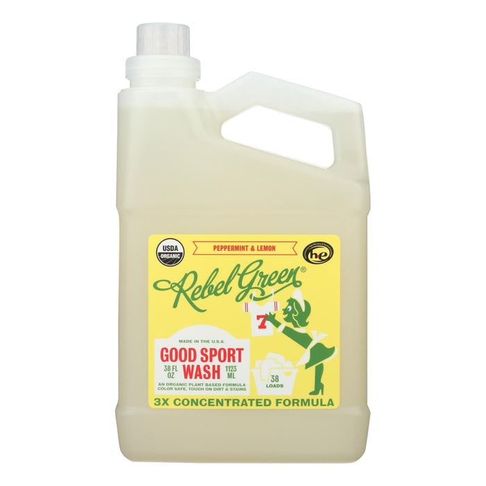 Rebel Green Good Sport Wash Lemon & Peppermint (Pack of 4 - 38 Fl Oz.)