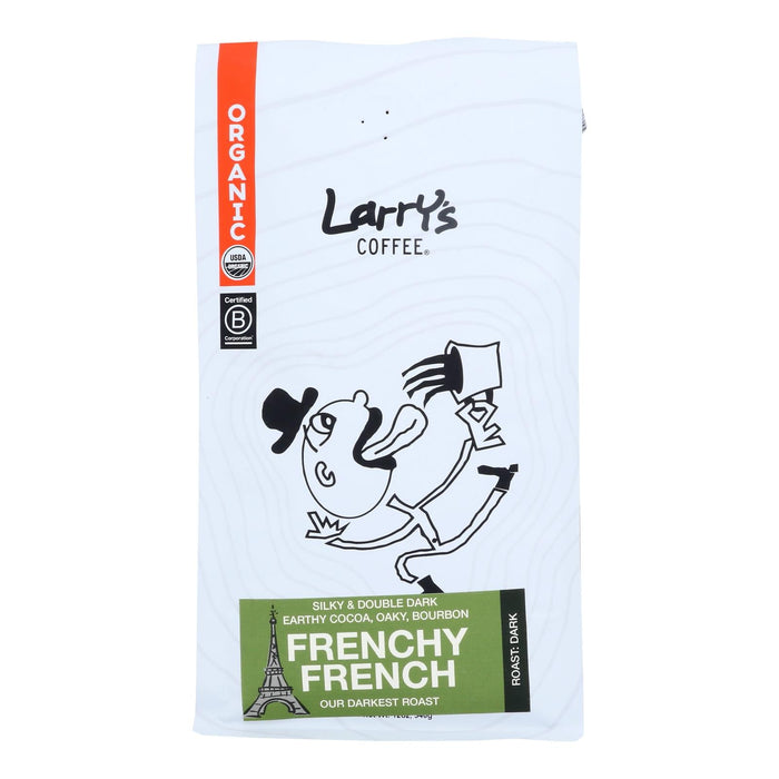 Larry's Coffee Frenchy French Organic Dark Roast, Pack of 6, 12 Oz Bags