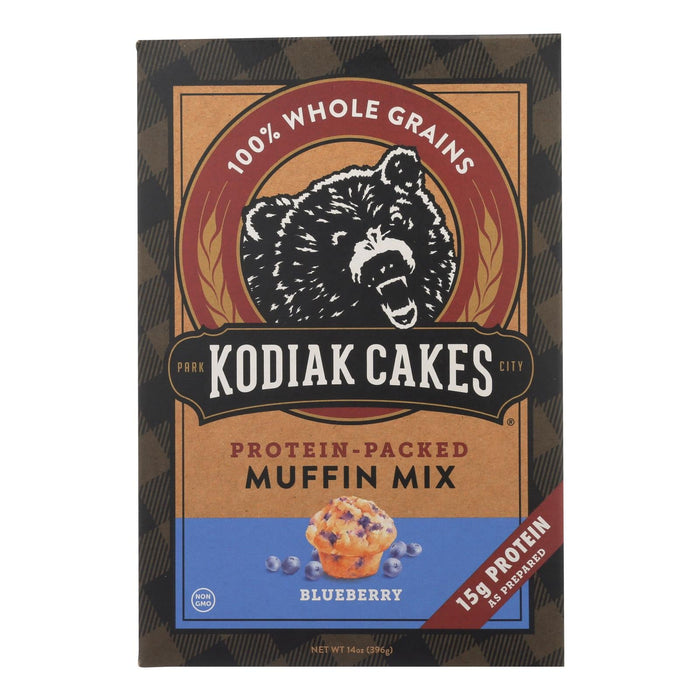 Kodiak Cakes Blueberry Muffin Mix, Protein-Packed, 14 Oz Pack of 6