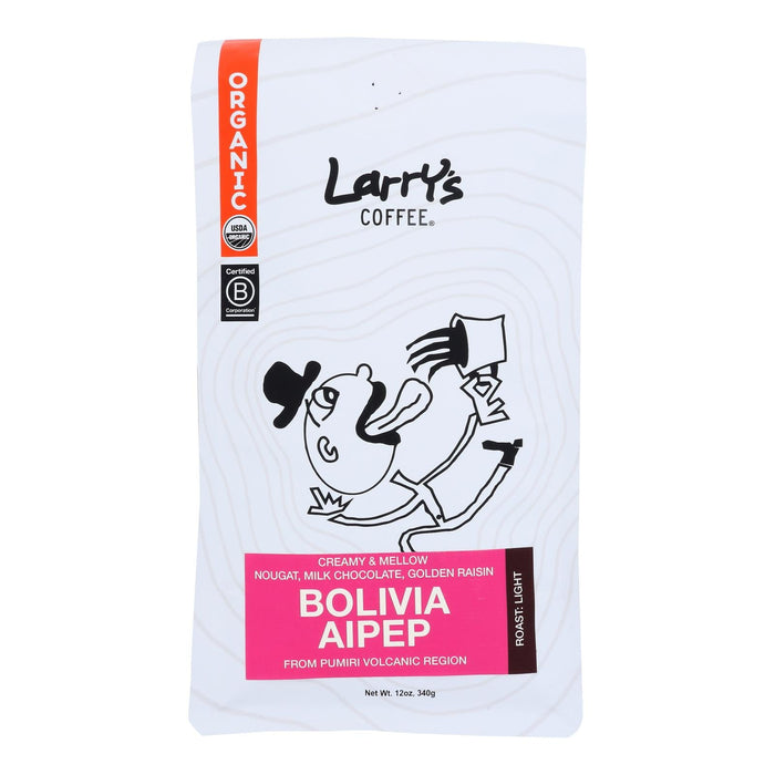 Premium Larry's Coffee Beans | Bolivia Lt Whole Bean Bags | Pack of 6, 12 Oz