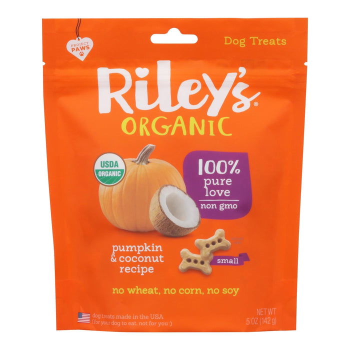 Riley's Organics Pumpkin & Coconut Small Dog Treats (Pack of 6)
