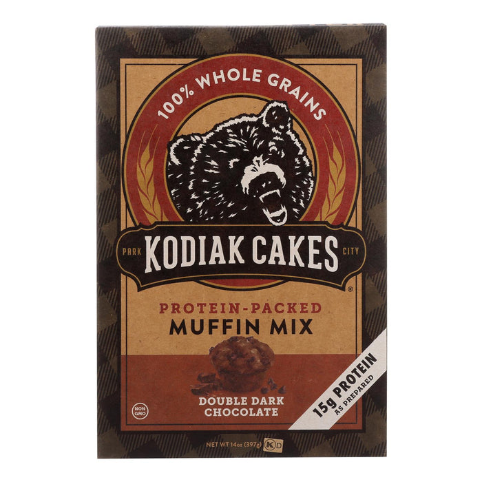 Kodiak Ultimate Double Dark Chocolate Protein-Packed Muffin Mix (Pack of 6 - 14 Oz)