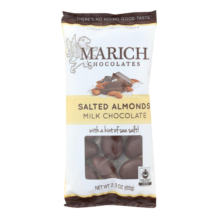 Marich Almonds - Milk Chocolate - Sea Salt - Case Of 12 - 2.3 Oz