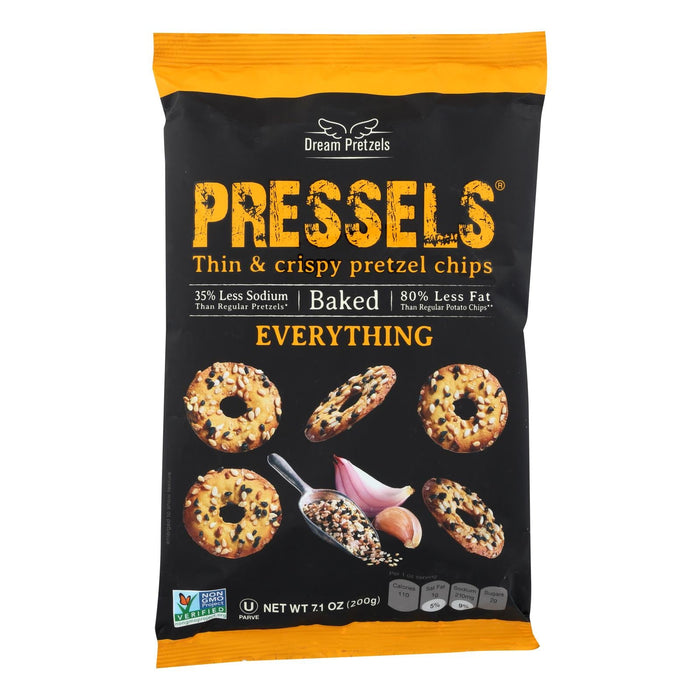 Pressels Pretzel Chips - Everything Flavor (Pack of 12 - 7.1 Oz.)