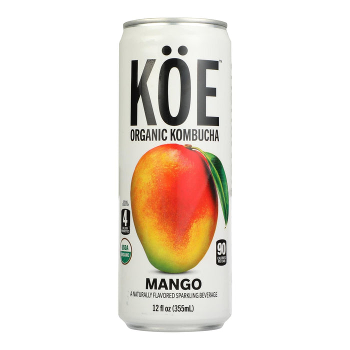Kombucha Koe Mango Flavor Kombucha, 12 Fl Oz (Pack of 12)