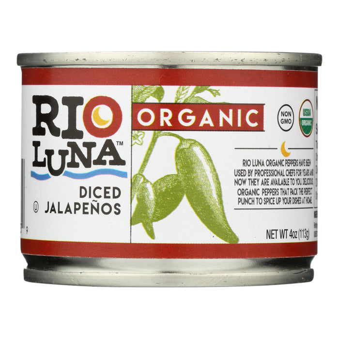 Rio Luna Organic Diced Jalapenos - 4 oz Pack (Case of 12)