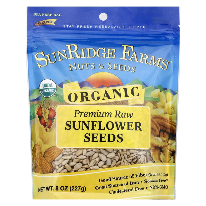 Sunridge Farms Organic Premium Raw Sunflower Seeds - 8 oz. (Pack of 12)