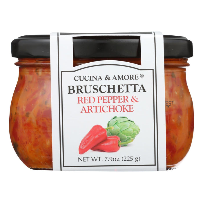 Cucina And Amore Bruschetta - Piquillo and Artichoke (Pack of 6) 7.9 Oz