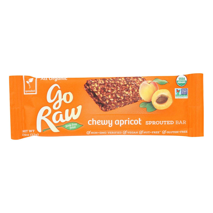 Go Raw Organic Sprouted Bar (Pack of 10) Chewy Apricot 0.423 Oz