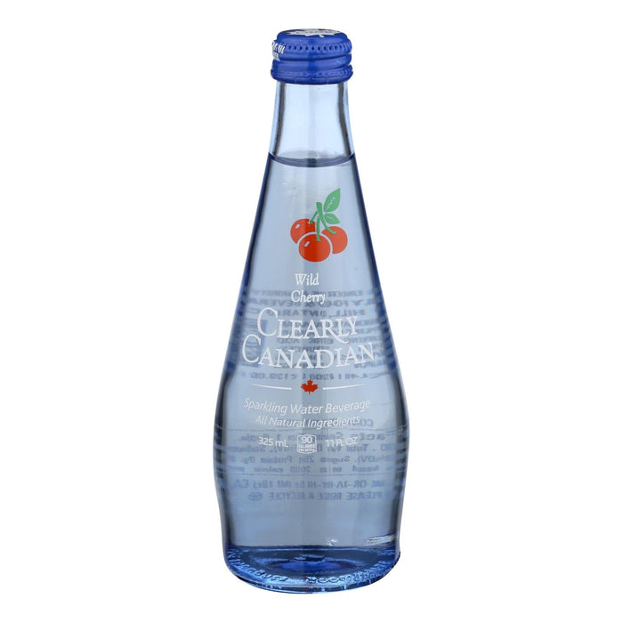 Clearly Canadian Wild Cherry Sparkling Water, Pack of 12 - 11 Fl Oz