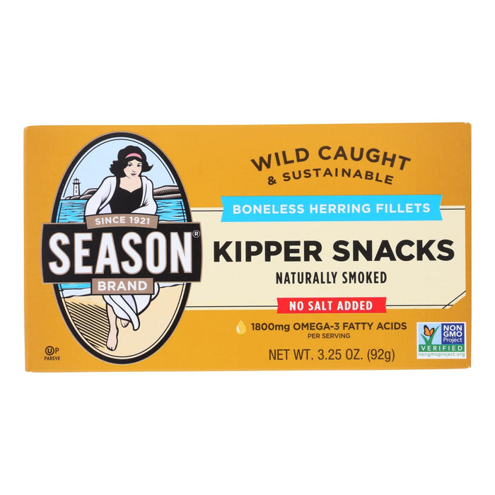 Season Fish Kipper Snacks - 3.25 Oz (Case of 12)