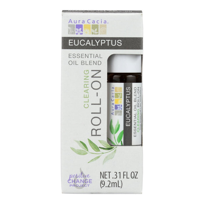 Aura Cacia Roll-On Essential Oil Eucalyptus (0.31 oz, Pack of 4)