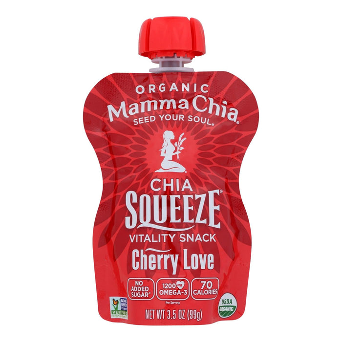 Mamma Chia Organic Chia Squeeze: Cherry Beet - 3.5 Oz (Pack of 16)