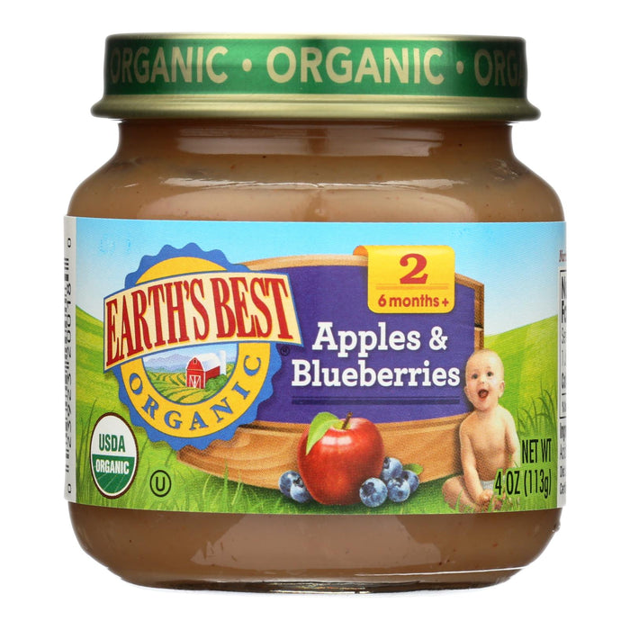 Jars  Earth's Best Stage 2 Apple Blueberry (Pack of 10 4oz Jars)